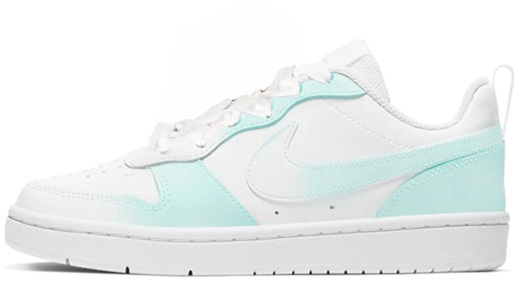 【訂製球鞋】 Nike Court Borough Low 2 小清新芭蕾系列 絲帶 少女小白鞋 低筒 板鞋 GS 蒂芙尼藍 Buy 【訂製球鞋】 Nike Court Borough Low 2 小清新芭蕾系列 絲帶 少女小白鞋 低筒 板鞋 GS 蒂芙尼藍