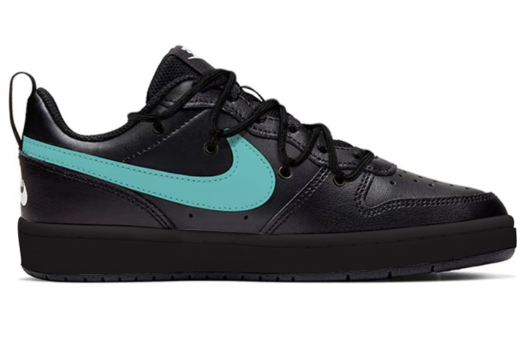 Order [カスタムシューズ] ナイキ コート バロー Low 2 'ティファニーブラックブルー' BQ5448-002(TeamY-女款复古蒂芙尼黑白绿)