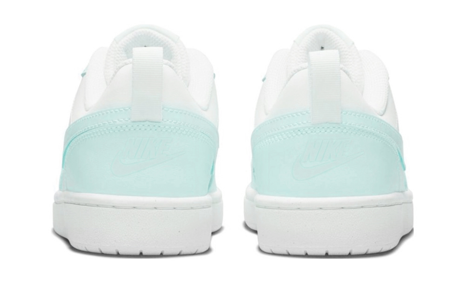 Shop 【訂製球鞋】 Nike Court Borough Low 2 小清新芭蕾系列 絲帶 少女小白鞋 低筒 板鞋 GS 蒂芙尼藍