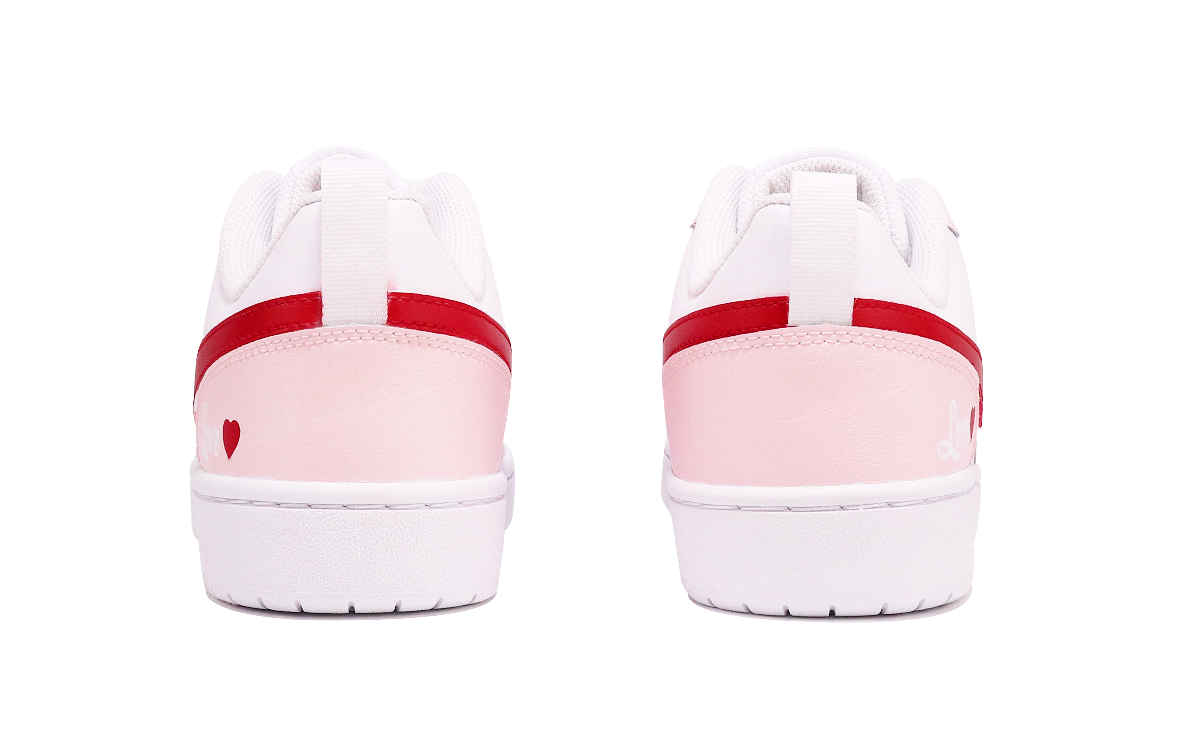 Shop 나이키 커스텀 보로우 로우2 '발렌타인 핑크 그라피티' BQ5448-100(TeamTen-女款涂鸦心S-BOX)