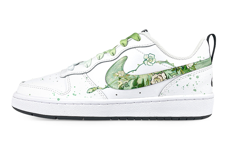 Buy [Kasut Custom] Nike Court Borough Low 2 'Van Gogh White Rose' BQ5448-104(Team叁-女CB白玫瑰SBOX)