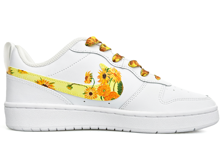 Order [カスタムシューズ] ナイキ コート バラウ ロー 2 'ゴッホのひまわり' BQ5448-100(Team13-梵高向日葵B)
