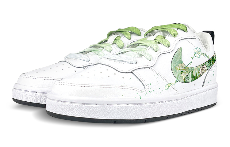 Lookbook [Kasut Custom] Nike Court Borough Low 2 'Van Gogh White Rose' BQ5448-104(Team叁-女CB白玫瑰SBOX)
