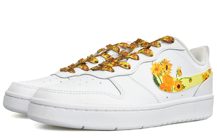 Lookbook [カスタムシューズ] ナイキ コート バラウ ロー 2 'ゴッホのひまわり' BQ5448-100(Team13-梵高向日葵B)