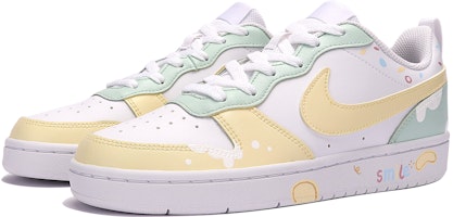【定制鞋】耐克 Court Borough Low 2 '香草奶酪蛋糕' BQ5448-100(TeamThree-香草奶酪-黄绿) Lookbook 【定制鞋】耐克 Court Borough Low 2 '香草奶酪蛋糕' BQ5448-100(TeamThree-香草奶酪-黄绿)