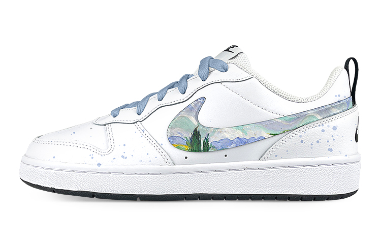 Buy 【定制鞋款】耐克 Court Borough Low 2 "麦田画作" BQ5448-104(Team叁-女CB麦田BOX)