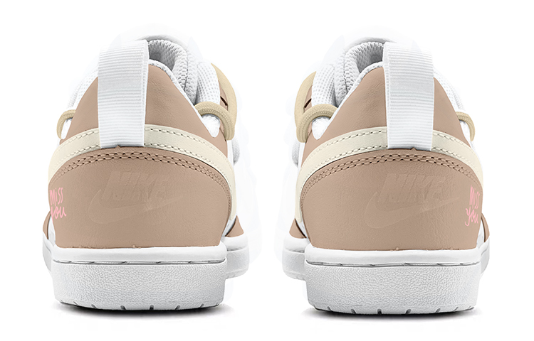 Shop [Sepatu Khusus] Nike Court Borough Low 2 'Putih-Coklat' BQ5448-100(TeamK-奶油可可)