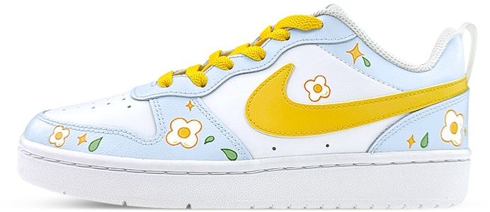 【訂製球鞋】Nike Court Borough Low 2 極簡文化 踏青 低筒 板鞋 GS 白藍 Buy 【訂製球鞋】Nike Court Borough Low 2 極簡文化 踏青 低筒 板鞋 GS 白藍