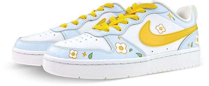 【訂製球鞋】Nike Court Borough Low 2 極簡文化 踏青 低筒 板鞋 GS 白藍 Lookbook 【訂製球鞋】Nike Court Borough Low 2 極簡文化 踏青 低筒 板鞋 GS 白藍