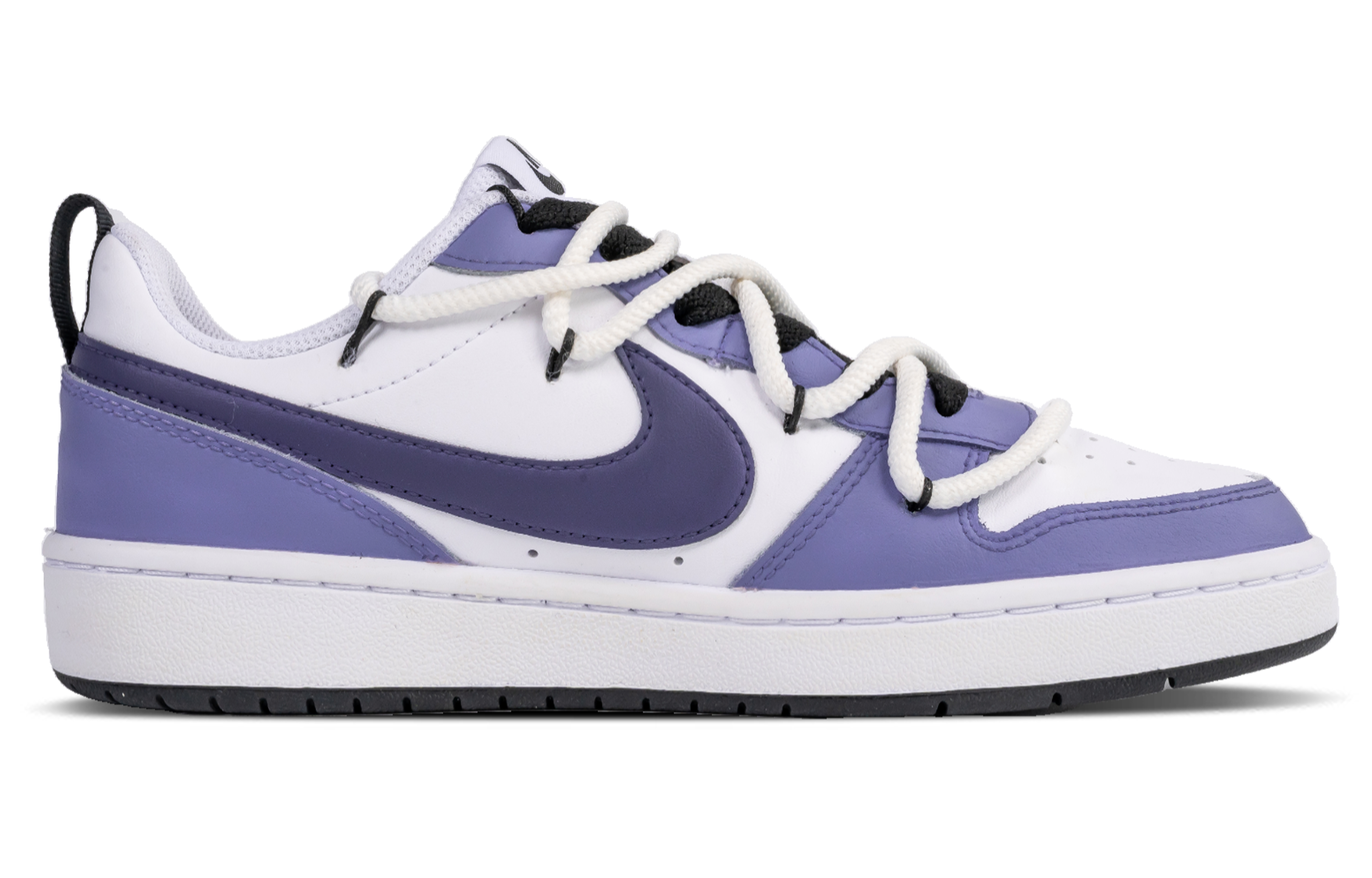 Order 【客製球鞋】Nike Court Borough Low 2 葡萄籽 獨特簡約 全配 淡雅可愛 低筒 板鞋 GS 白紫