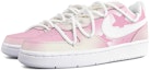 Lookbook 【訂製球鞋】Nike Court Borough Low 2 白糖少女 潮流 星星 漸變 解構鞋帶 休閒 低筒 板鞋 GS 粉色