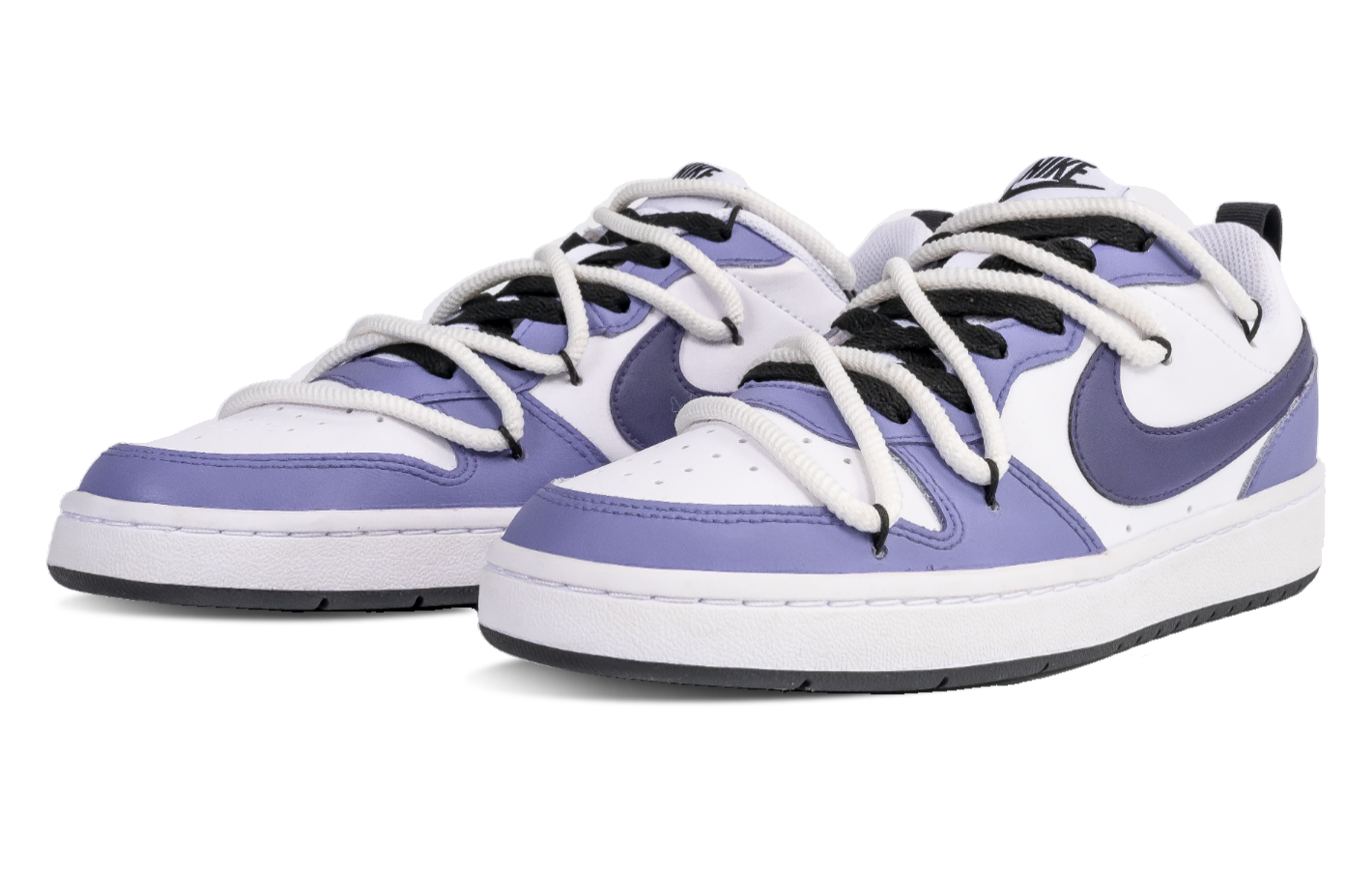 Lookbook 【客製球鞋】Nike Court Borough Low 2 葡萄籽 獨特簡約 全配 淡雅可愛 低筒 板鞋 GS 白紫
