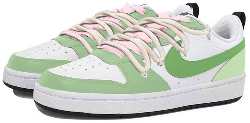 나이키 코트 보로우 로우2 '화이트 그린 핑크 스네이크' BQ5448-104(TeamY-女款小青蛇白绿粉) Lookbook 나이키 코트 보로우 로우2 '화이트 그린 핑크 스네이크' BQ5448-104(TeamY-女款小青蛇白绿粉)