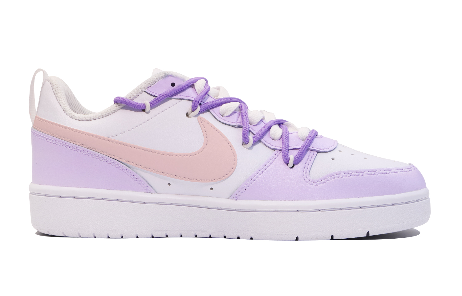 Order 【カスタムシューズ】ナイキ コート バーロウ ロウ 2 'ホワイト ラベンダーブルーム' BQ5448-100(Team48-香芋小花)