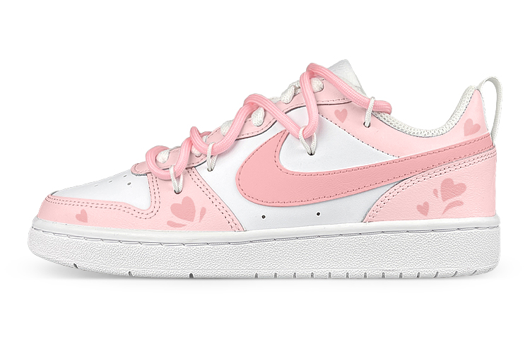 Buy [Sepatu Kustom] Nike Court Borough Low 2 'Putih Pink Hati Cinta' BQ5448-100(Team叁-女C粉心解SBOX)
