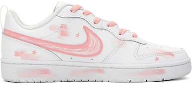 【訂製球鞋】Nike Court Borough Low 2 少女畫板 塗鴉風 低幫 板鞋 GS 白粉 Order 【訂製球鞋】Nike Court Borough Low 2 少女畫板 塗鴉風 低幫 板鞋 GS 白粉