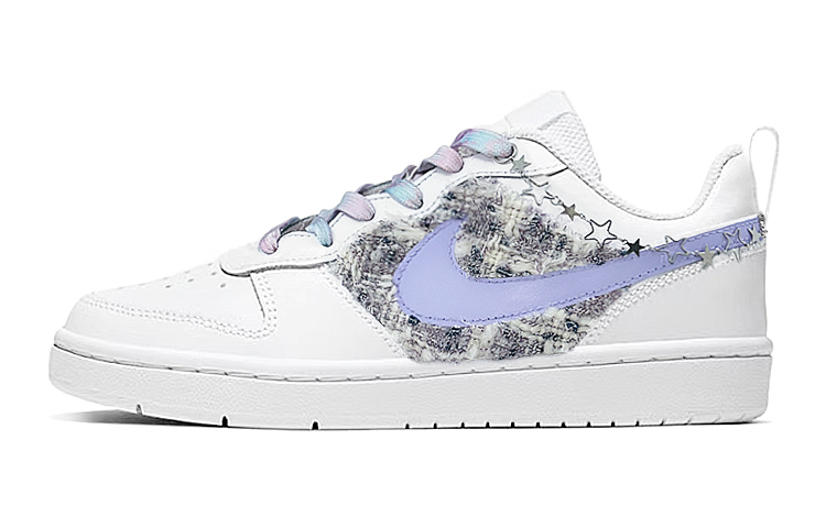 Buy Zapatillas Nike Court Borough Low 2 'Blanco Parche Estrella Morado' BQ5448-100(Team47-女CB小香紫钩)