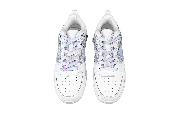 Shop Zapatillas Nike Court Borough Low 2 'Blanco Parche Estrella Morado' BQ5448-100(Team47-女CB小香紫钩)