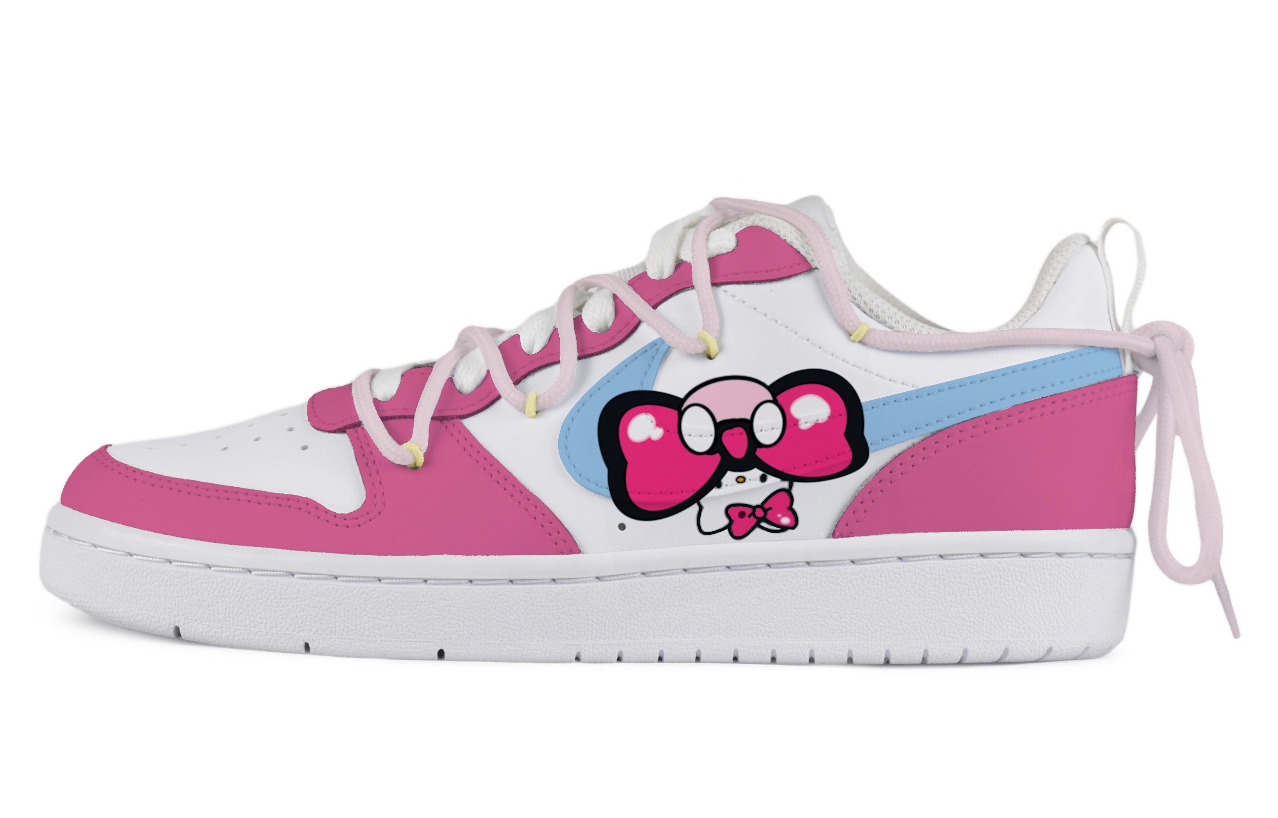 Buy [定制鞋] 耐克 Court Borough 低帮2 '白红' BQ5448-100(TeamD-GS款偷瞄凯蒂)