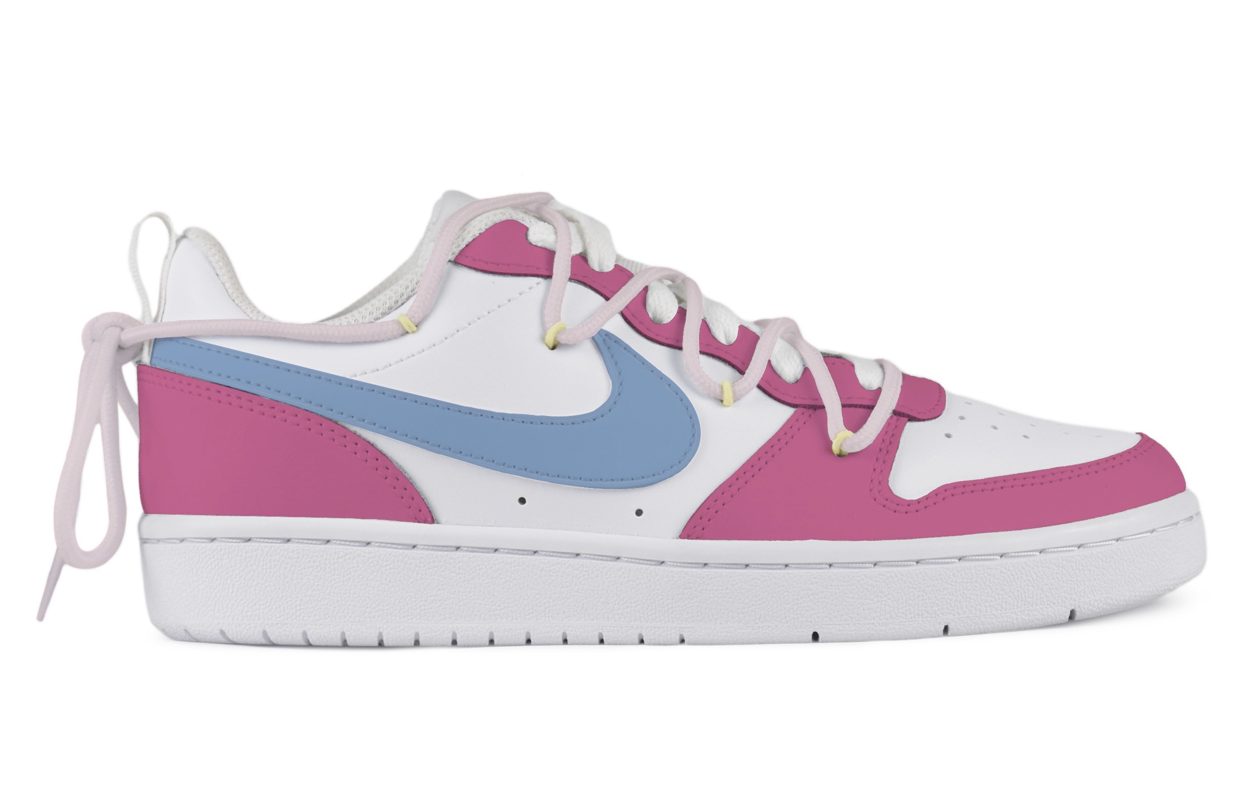 Order [定制鞋] 耐克 Court Borough 低帮2 '白红' BQ5448-100(TeamD-GS款偷瞄凯蒂)