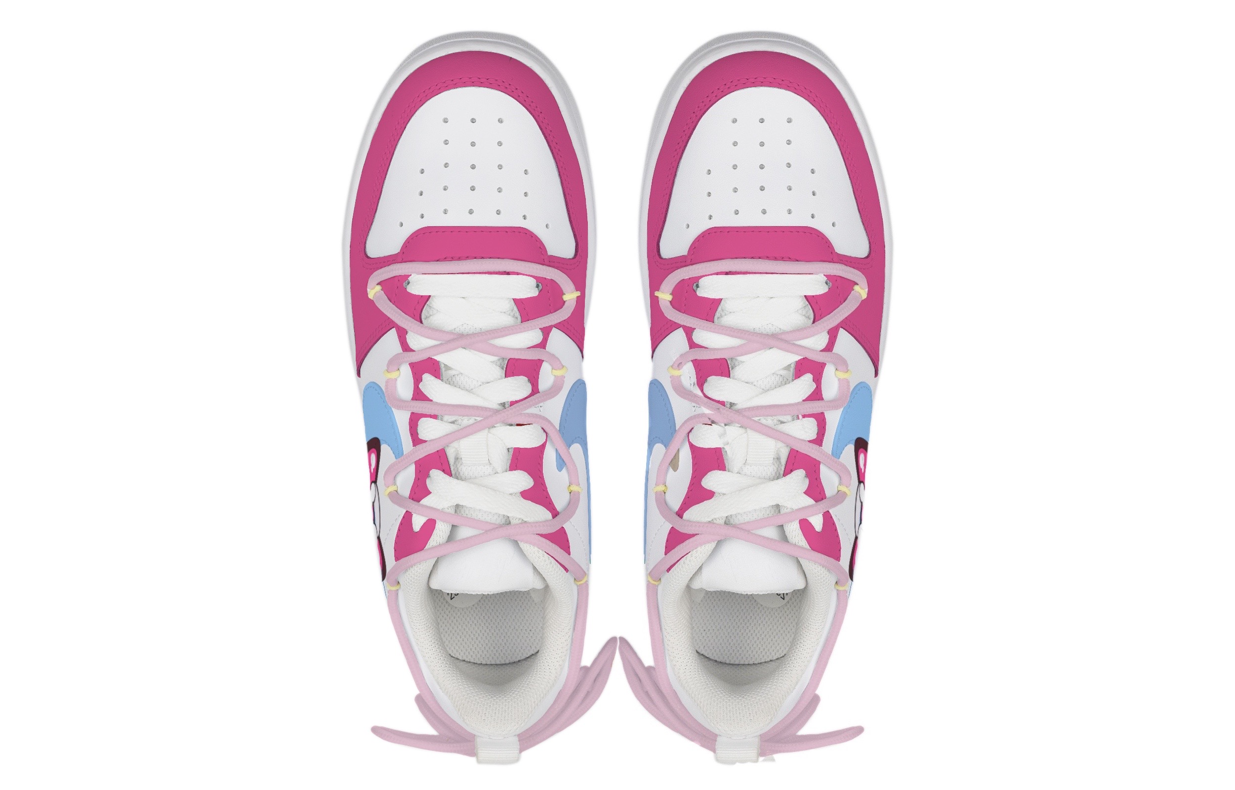 Shop [定制鞋] 耐克 Court Borough 低帮2 '白红' BQ5448-100(TeamD-GS款偷瞄凯蒂)