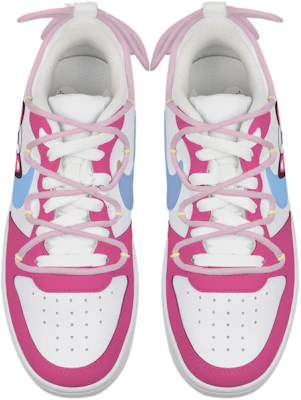 【定製球鞋】 Nike Court Borough Low 2 偷瞄凱蒂 解構風 低筒 板鞋 GS 白紅 Shop 【定製球鞋】 Nike Court Borough Low 2 偷瞄凱蒂 解構風 低筒 板鞋 GS 白紅