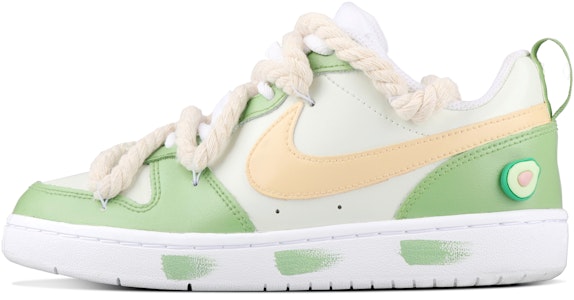 【定製球鞋】Nike Court Borough Low 2 牛油果 清新 簡約小清新 舒適 低筒 板鞋 GS 白黃綠 Buy 【定製球鞋】Nike Court Borough Low 2 牛油果 清新 簡約小清新 舒適 低筒 板鞋 GS 白黃綠