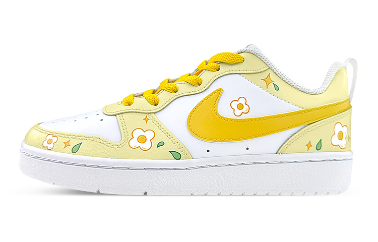 [Custom Shoes] Nike Court Borough Low 2 'White Yellow'