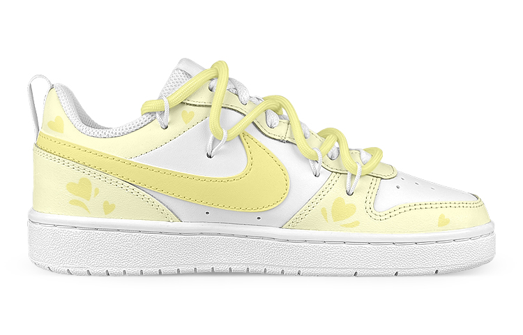 Order [Zapatillas Personalizadas] Nike Court Borough Low 2 'Blanco Amarillo' BQ5448-100(Team叁-女C黄心解SBOX)