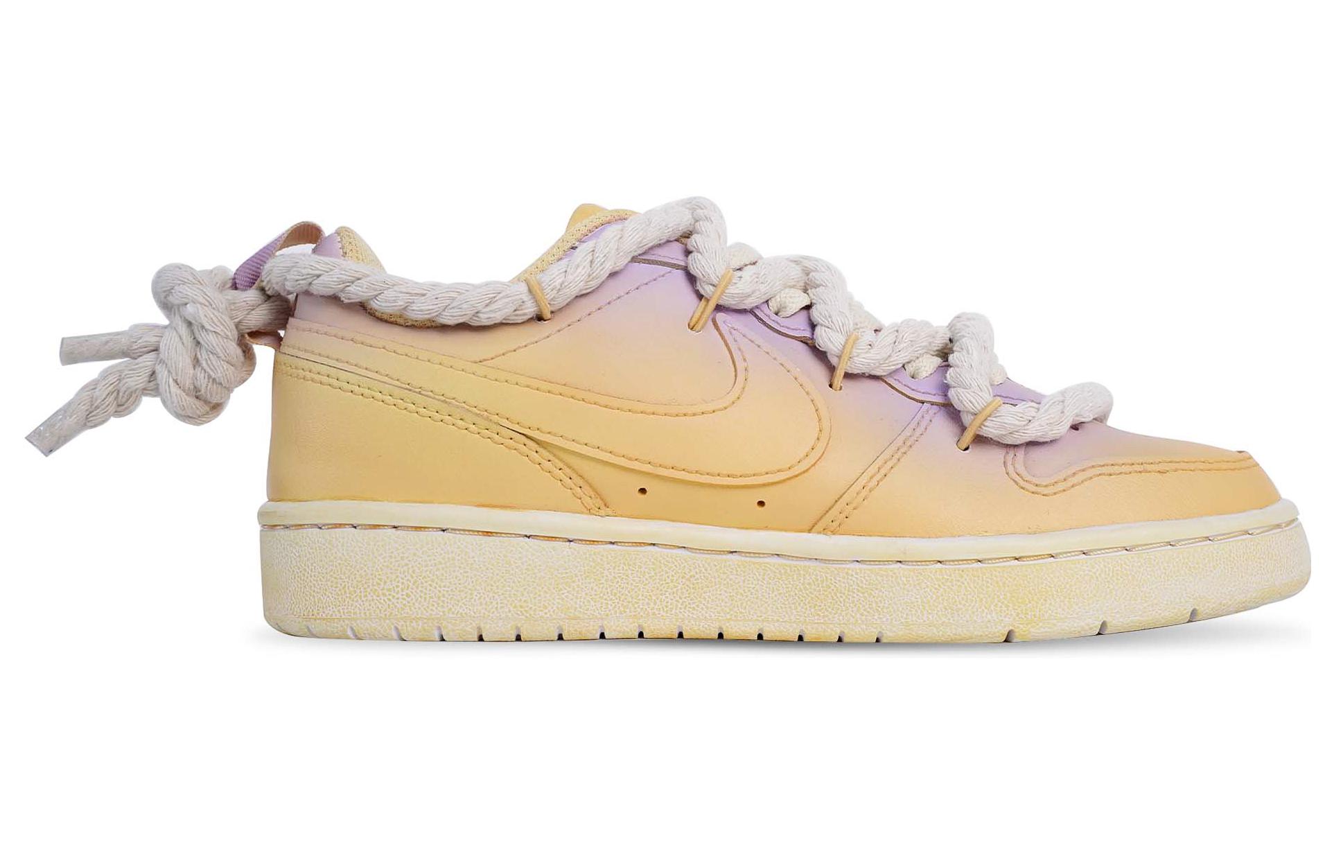 [Custom Shoes] Nike Court Borough Low 2 'White Yellow Fade Vintage' 圖 2