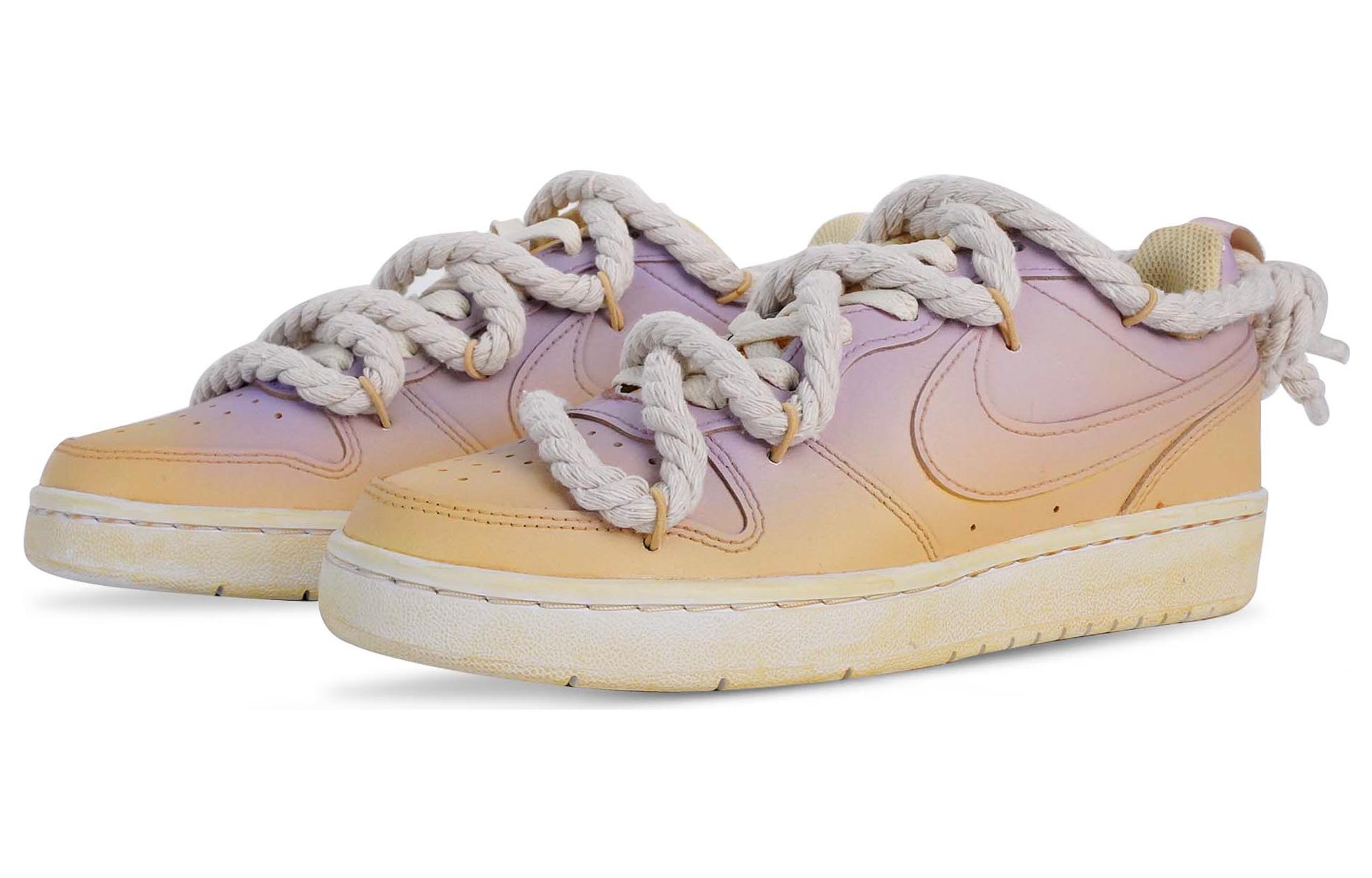 [Custom Shoes] Nike Court Borough Low 2 'White Yellow Fade Vintage' 圖 3