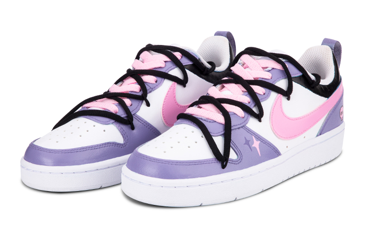 Lookbook 나이키 커스텀 보로우 로우 2 "Y2K 해골" (퍼플핑크) BQ5448-100(TeamF-黑粉骷髅)