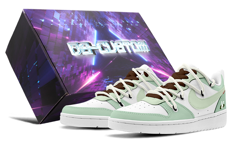 Buy [Sepatu Custom] Nike Court Borough Low 2 'Tahun Kelinci Kartun Hijau Putih' BQ5448-100(TeamK-流氓兔S-BOX)