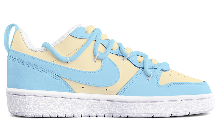 Order [Zapatillas Personalizadas] Nike Court Borough Low 2 'Amarillo Azul Swoosh' BQ5448-100(Team13-黄蓝叠勾)