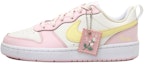 Buy 【訂製球鞋】Nike Court Borough 2 黃色玫瑰 掛飾 可愛 做舊 字體 低筒 板鞋 GS 白粉 黃色