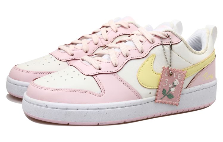 Lookbook [Zapatillas Personalizadas] Nike Court Borough Low 2 'Rosa Amarilla' DQ0492-100(Team拾玖-黄色玫瑰S-BOX)