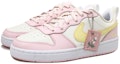 Lookbook 【訂製球鞋】Nike Court Borough 2 黃色玫瑰 掛飾 可愛 做舊 字體 低筒 板鞋 GS 白粉 黃色