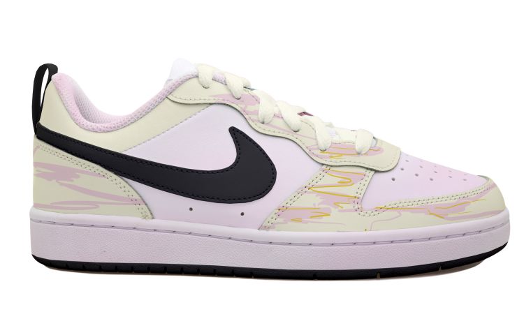 Buy 【定制球鞋】Nike Court Borough Low 2 中式雲朵 手繪噴繪 愛心 做舊 低幫 板鞋 GS 黑粉