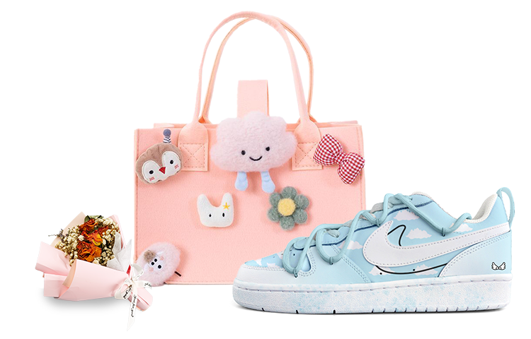 Buy [Sepatu Kustom] Nike Court Borough Low 2 Kustom 'Langit Biru dan Awan Putih' BQ5448-100（Team13-蓝天白云）