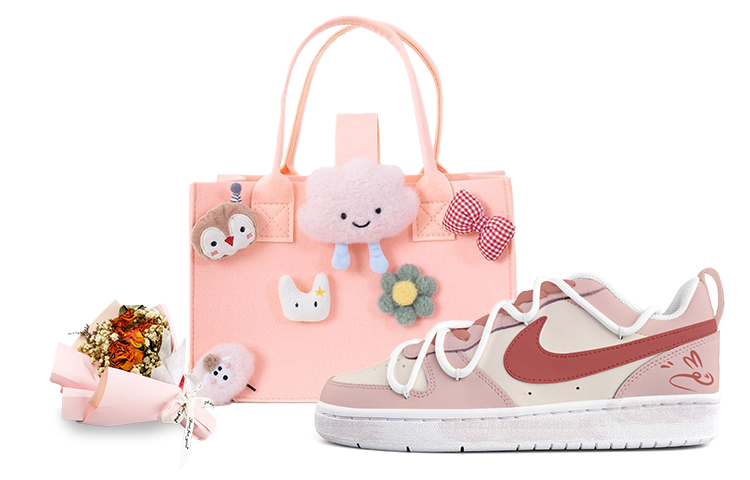 Buy [Kasut Custom] Nike Court Borough Low 2 Custom 'Red Bunny' BQ5448-100(Team13-小兔)