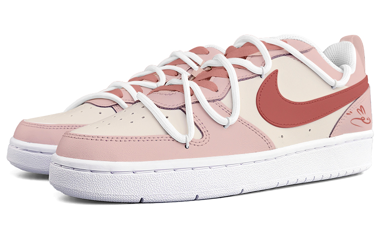 Shop [Kasut Custom] Nike Court Borough Low 2 Custom 'Red Bunny' BQ5448-100(Team13-小兔)