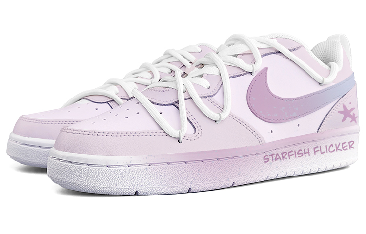 Shop [Nike Kasut Custom] Nike Court Borough Low 2 Custom 'Langit Berbintang Dalam Air' BQ5448-100(Team13-海底星空)