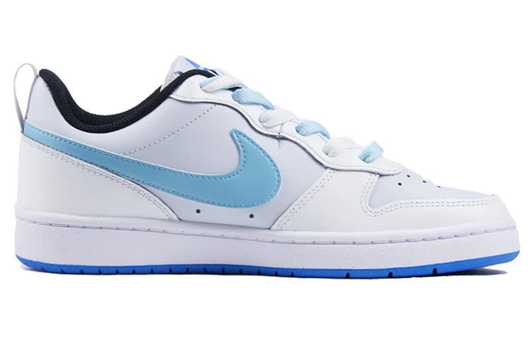 Order 【定製球鞋】Nike Court Borough Low 2 SE 海鹽冰茶 清新夏至 雙層鞋帶 低筒 板鞋 GS 白藍灰
