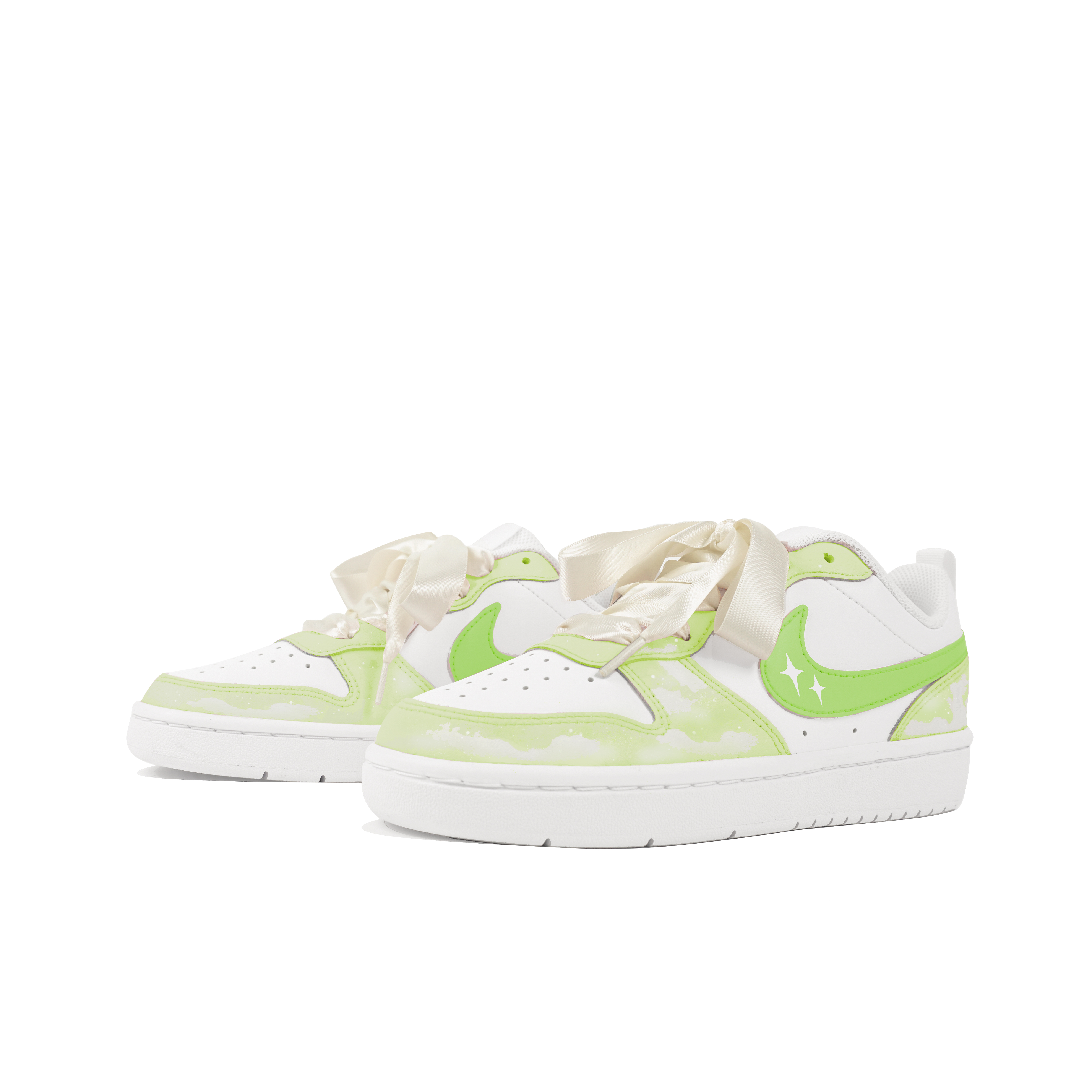 Lookbook 나이키 코트 보로우 로우 '아보카도 갤럭시' (커스텀) BQ5448-100(Team陆-牛油果星空S-BOX)