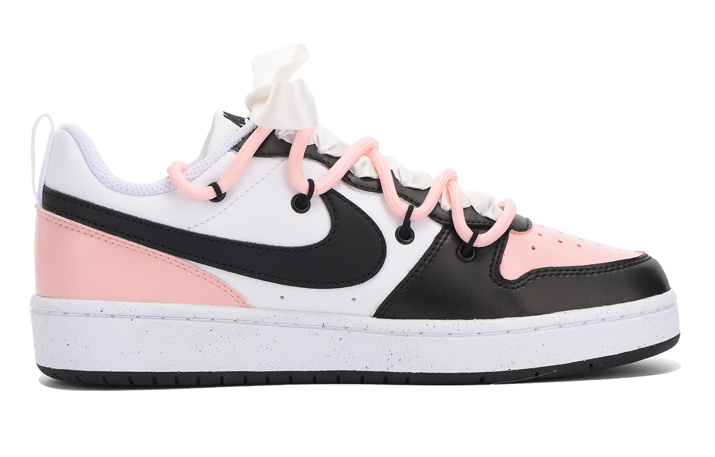 Shop [定制鞋] Nike Court Borough Low '黑粉潮流' DV5456-104(Team32-女款丝带粉墨SBOX)
