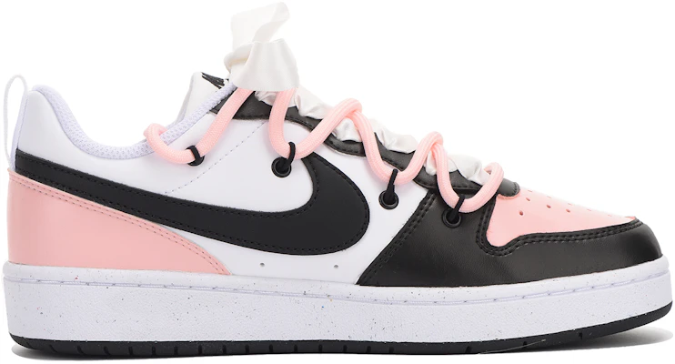 【客製球鞋】Nike Court Borough 高街 Vibe風 禮盒 英文 低筒 板鞋 GS 黑粉 Shop 【客製球鞋】Nike Court Borough 高街 Vibe風 禮盒 英文 低筒 板鞋 GS 黑粉