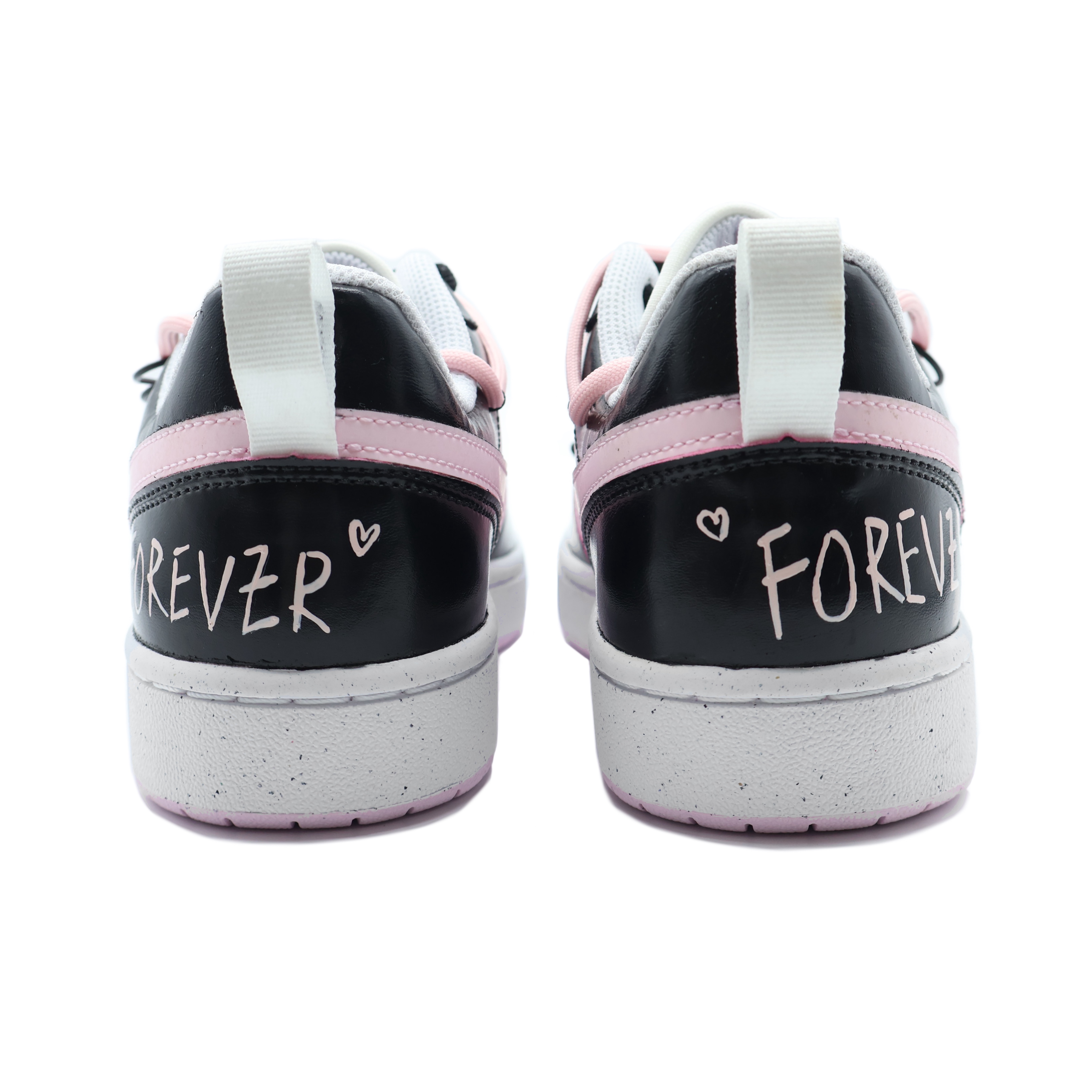 Details for [Sepatu Kustom] Nike Court Borough Low 'Hitam-Pink Grafiti' DV5456-105（Team155-forever）