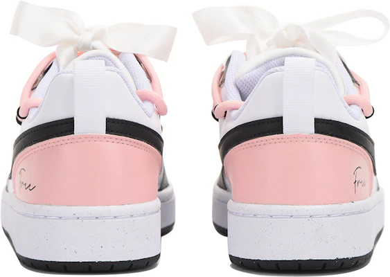 【客製球鞋】Nike Court Borough 高街 Vibe風 禮盒 英文 低筒 板鞋 GS 黑粉 Details for 【客製球鞋】Nike Court Borough 高街 Vibe風 禮盒 英文 低筒 板鞋 GS 黑粉