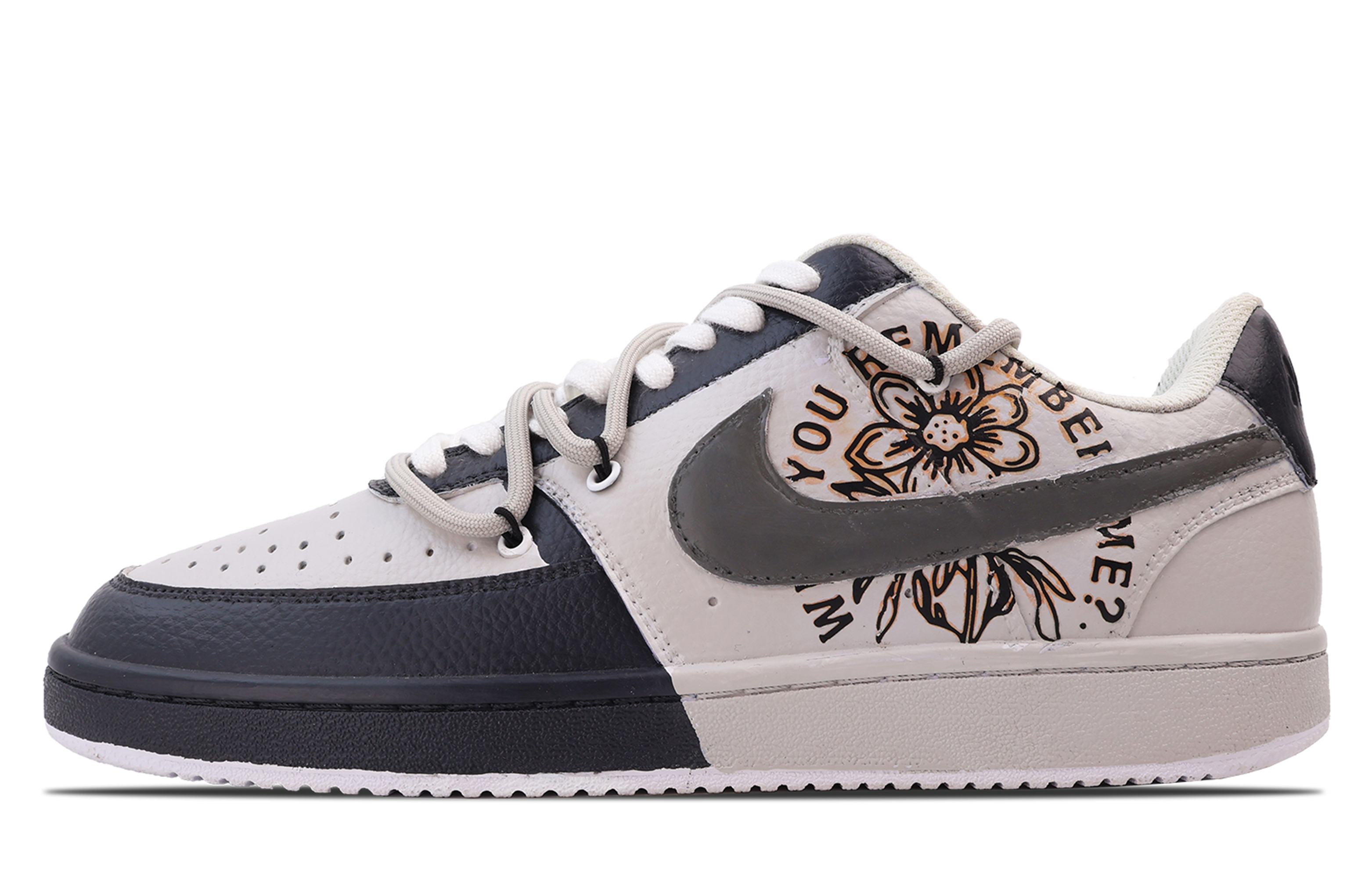 [Custom Shoes] Nike Court Borough Low 'Black Brown Punk'