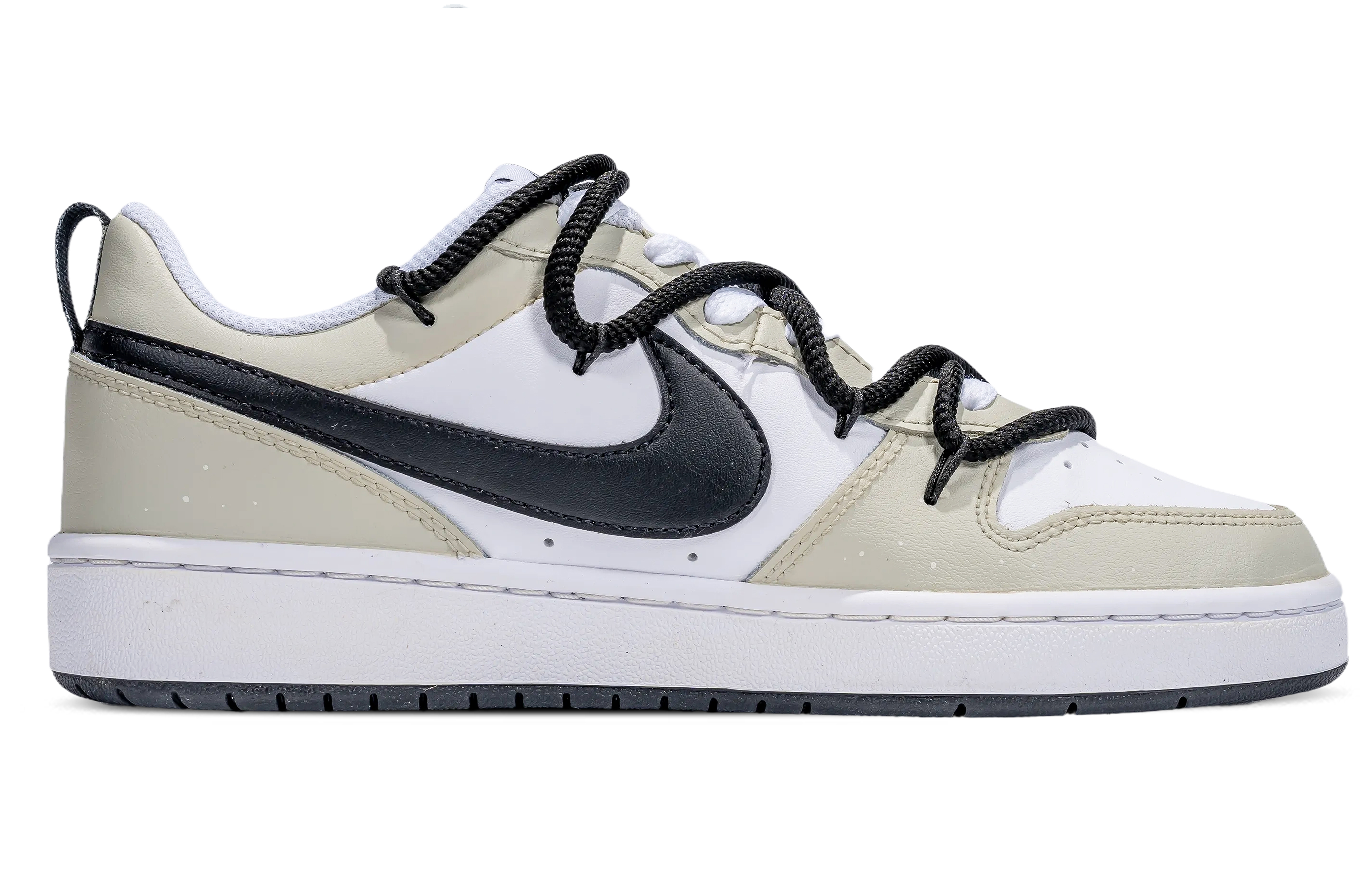 Order [Kasut Custom] Nike Court Borough Low 'Hitam Coklat Iblis Malaikat' BQ5448-104(Team拾陆-天使与恶魔)